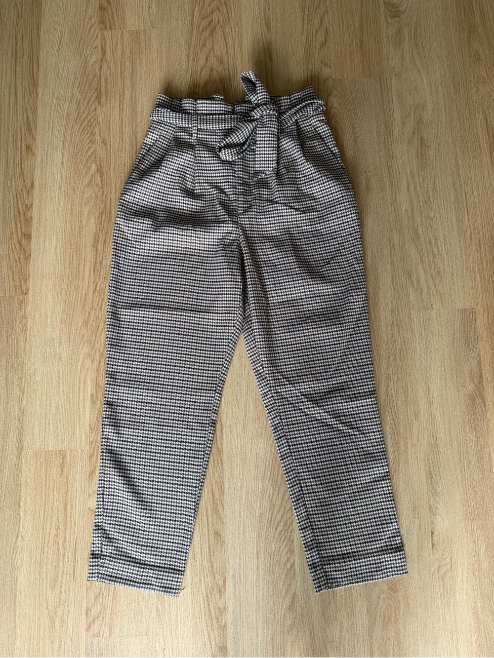 H&M Cream and Brown Pants
